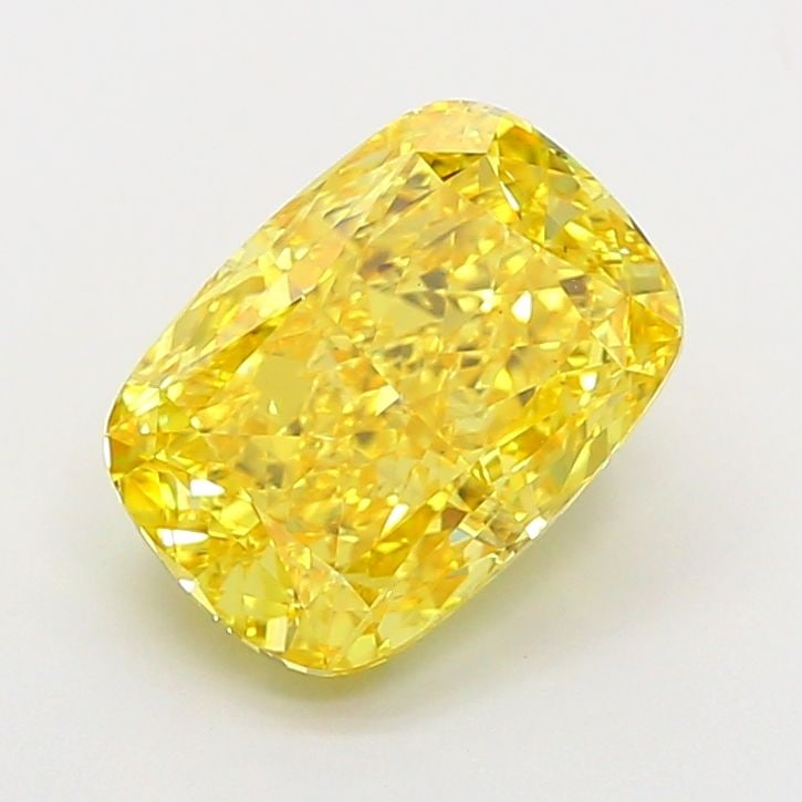 Loose Diamond - CUSHION MODIFIED 3.1ct Fancy Vivid Yellow VS2: Loose Diamond - CUSHION MODIFIED 3.1ct Fancy Vivid Yellow VS2 Source: This is a real non-mined Diamond that has been grown in a lab Shape: CUSHION MODIFIED Carats: 3.1 Color: Fancy Vivid Yellow Certif