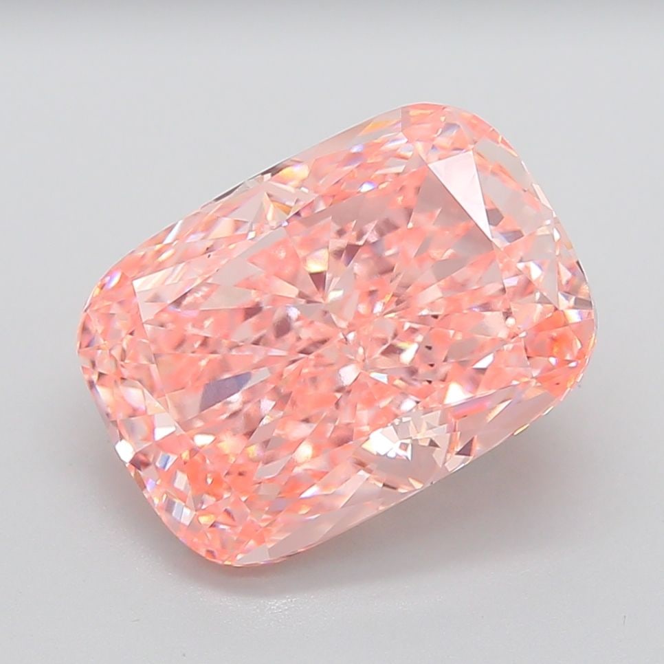 Loose Diamond - CUSHION MODIFIED 12.39ct Fancy Vivid Pink VS2: Loose Diamond - CUSHION MODIFIED 12.39ct Fancy Vivid Pink VS2 Source: This is a real non-mined Diamond that has been grown in a lab Shape: CUSHION MODIFIED Carats: 12.39 Color: Fancy Vivid Pink Certif