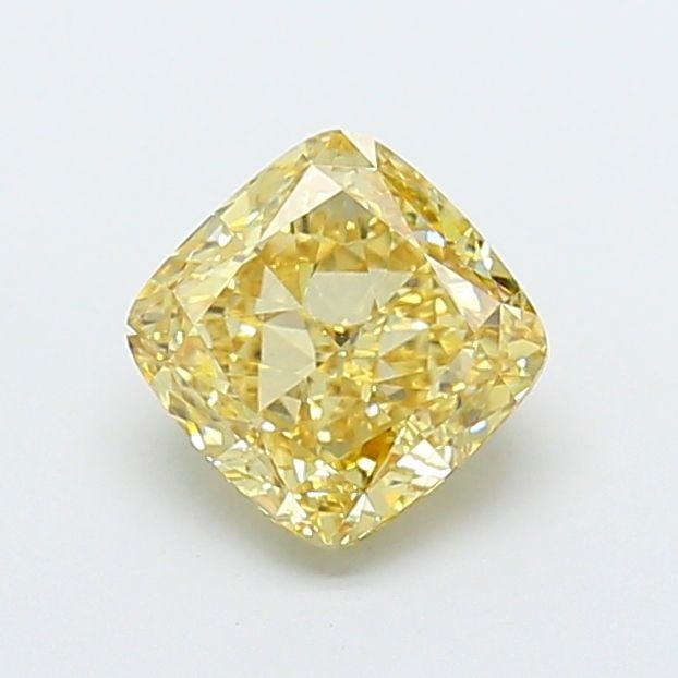 Loose Diamond - CUSHION MODIFIED 2.0ct Fancy Intense Yellow VS2: Loose Diamond - CUSHION MODIFIED 2.0ct Fancy Intense Yellow VS2 Source: This is a real non-mined Diamond that has been grown in a lab Shape: CUSHION MODIFIED Carats: 2.0 Color: Fancy Intense Yellow Ce