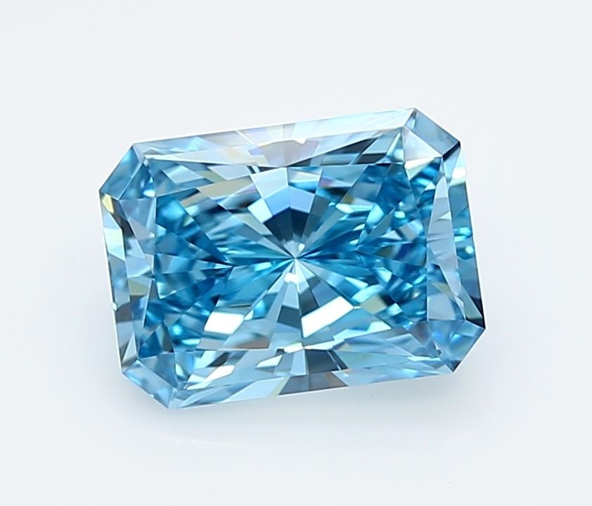Loose Diamond - RADIANT 2.05ct Fancy Vivid Blue VVS1: Loose Diamond - RADIANT 2.05ct Fancy Vivid Blue VVS1 Source: This is a real non-mined Diamond that has been grown in a lab Shape: RADIANT Carats: 2.05 Color: Fancy Vivid Blue Certification: IGI Video: