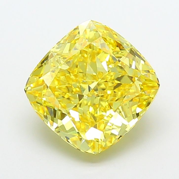 Loose Diamond - CUSHION MODIFIED 6.53ct Fancy Vivid Yellow VS1: Loose Diamond - CUSHION MODIFIED 6.53ct Fancy Vivid Yellow VS1 Source: This is a real non-mined Diamond that has been grown in a lab Shape: CUSHION MODIFIED Carats: 6.53 Color: Fancy Vivid Yellow Cert