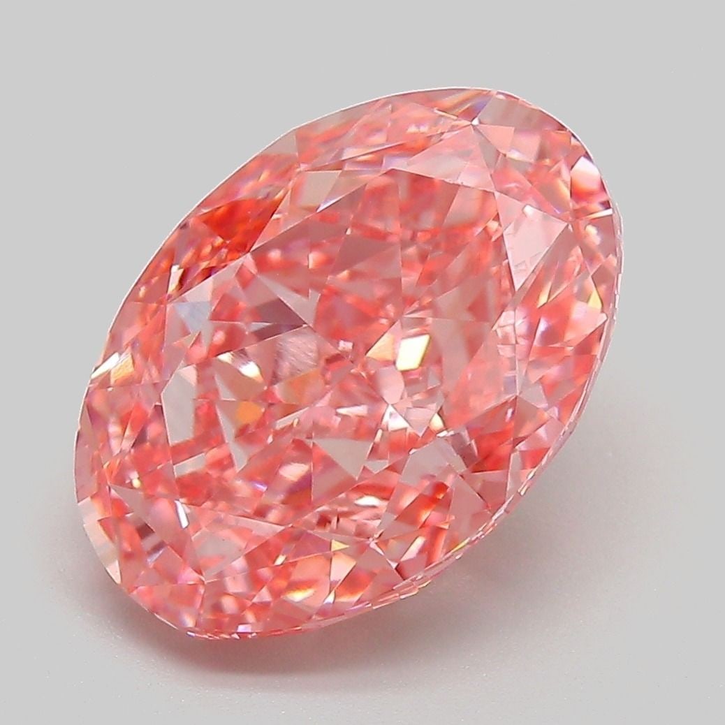 Loose Diamond - OVAL 5.49ct Fancy Vivid Pink VS1: Loose Diamond - OVAL 5.49ct Fancy Vivid Pink VS1 Source: This is a real non-mined Diamond that has been grown in a lab Shape: OVAL Carats: 5.49 Color: Fancy Vivid Pink Certification: IGI Video: