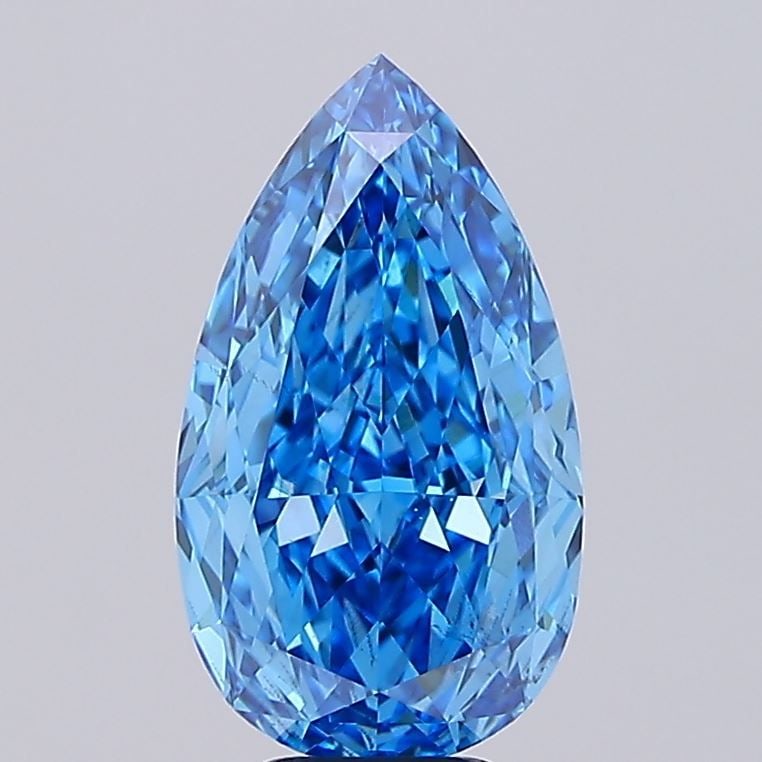 Loose Diamond - PEAR 6.08ct Fancy Vivid Blue VS2: Loose Diamond - PEAR 6.08ct Fancy Vivid Blue VS2 Source: This is a real non-mined Diamond that has been grown in a lab Shape: PEAR Carats: 6.08 Color: Fancy Vivid Blue Certification: IGI Video:
