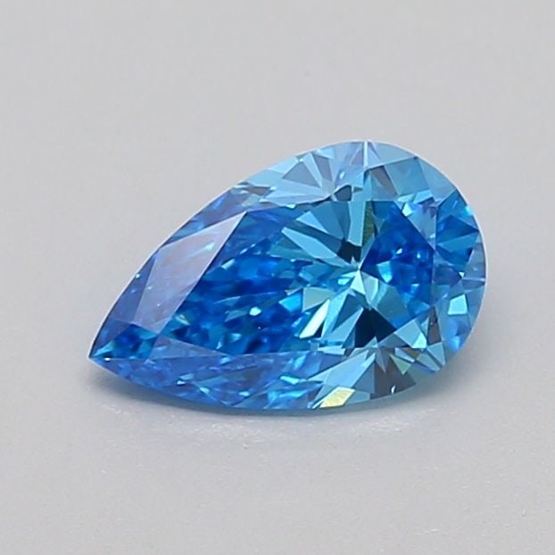 Loose Diamond - PEAR 0.62ct Fancy Vivid Blue VVS2: Loose Diamond - PEAR 0.62ct Fancy Vivid Blue VVS2 Source: This is a real non-mined Diamond that has been grown in a lab Shape: PEAR Carats: 0.62 Color: Fancy Vivid Blue Certification: IGI Video: