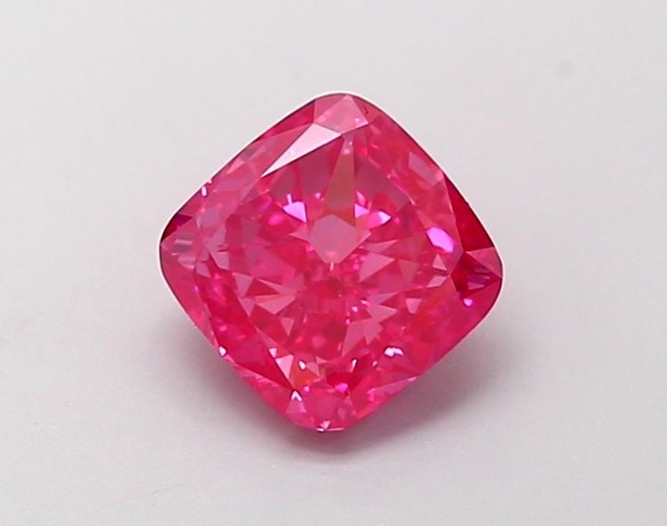 Loose Diamond - CUSHION MODIFIED 1.02ct Fancy Vivid Pink VS1: Loose Diamond - CUSHION MODIFIED 1.02ct Fancy Vivid Pink VS1 Source: This is a real non-mined Diamond that has been grown in a lab Shape: CUSHION MODIFIED Carats: 1.02 Color: Fancy Vivid Pink Certific