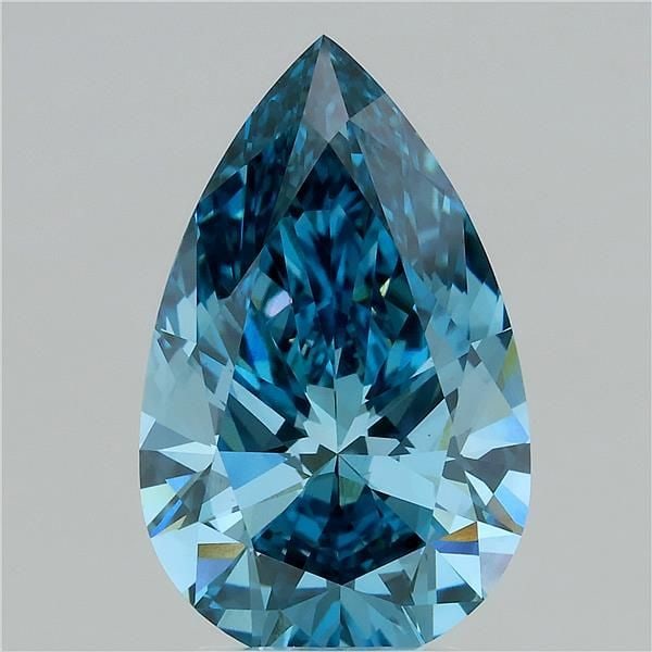Loose Diamond - PEAR 3.5ct Fancy Vivid Blue VS1: Loose Diamond - PEAR 3.5ct Fancy Vivid Blue VS1 Source: This is a real non-mined Diamond that has been grown in a lab Shape: PEAR Carats: 3.5 Color: Fancy Vivid Blue Certification: IGI Video:
