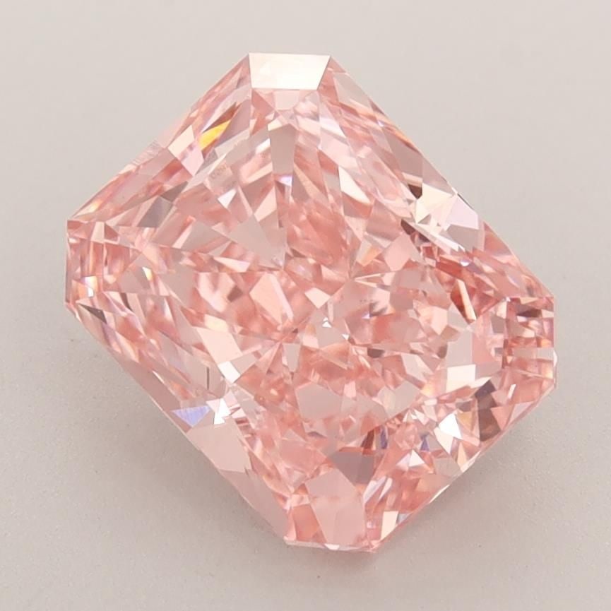 Loose Diamond - RADIANT 2.7ct Fancy Vivid Pink VS1: Loose Diamond - RADIANT 2.7ct Fancy Vivid Pink VS1 Source: This is a real non-mined Diamond that has been grown in a lab Shape: RADIANT Carats: 2.7 Color: Fancy Vivid Pink Certification: IGI Video: