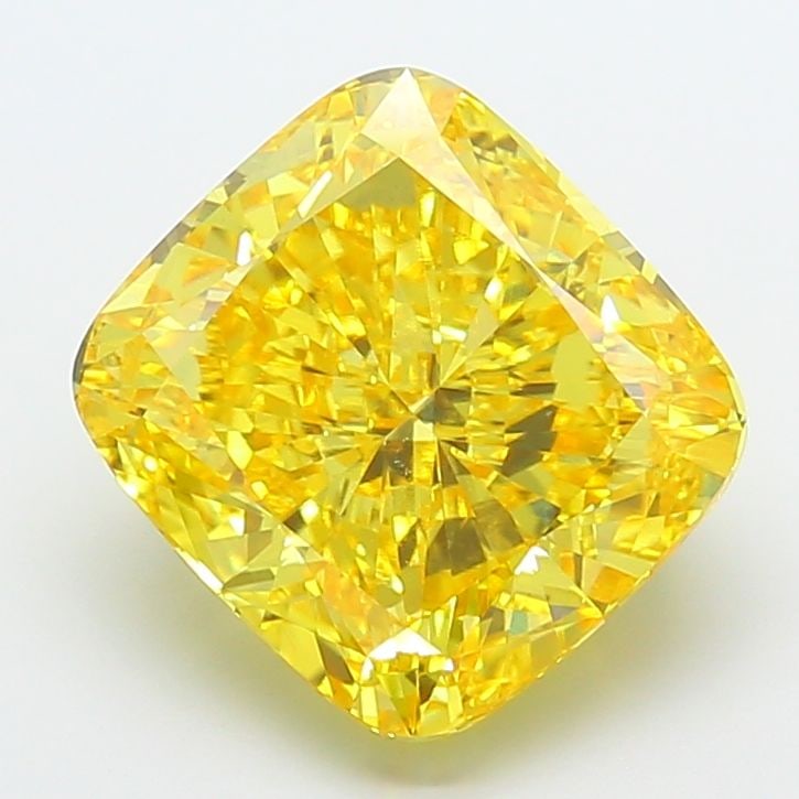 Loose Diamond - CUSHION MODIFIED 9.02ct Fancy Vivid Yellow VS1: Loose Diamond - CUSHION MODIFIED 9.02ct Fancy Vivid Yellow VS1 Source: This is a real non-mined Diamond that has been grown in a lab Shape: CUSHION MODIFIED Carats: 9.02 Color: Fancy Vivid Yellow Cert