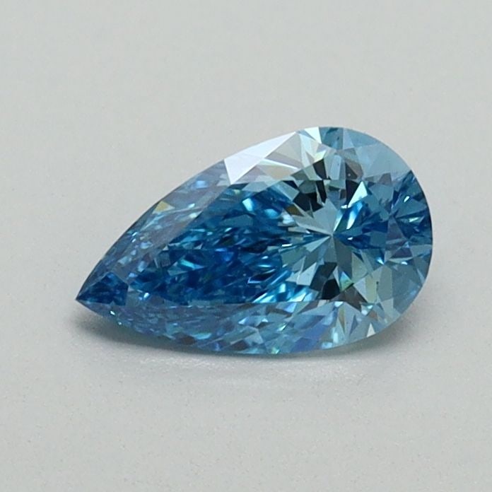 Loose Diamond - PEAR 0.45ct Fancy Blue VS1: Loose Diamond - PEAR 0.45ct Fancy Blue VS1 Source: This is a real non-mined Diamond that has been grown in a lab Shape: PEAR Carats: 0.45 Color: Fancy Blue Certification: NONE Video: