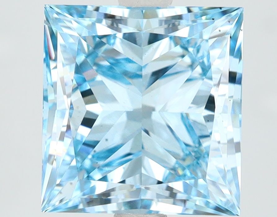 Loose Diamond - PRINCESS 4.02ct Fancy Vivid Blue VS2: Loose Diamond - PRINCESS 4.02ct Fancy Vivid Blue VS2 Source: This is a real non-mined Diamond that has been grown in a lab Shape: PRINCESS Carats: 4.02 Color: Fancy Vivid Blue Certification: IGI Video