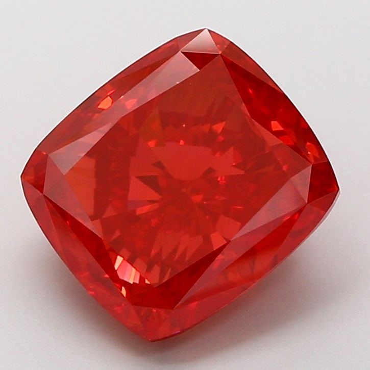 Loose Diamond - CUSHION MODIFIED 6.52ct Fancy Vivid Red VS1: Loose Diamond - CUSHION MODIFIED 6.52ct Fancy Vivid Red VS1 Source: This is a real non-mined Diamond that has been grown in a lab Shape: CUSHION MODIFIED Carats: 6.52 Color: Fancy Vivid Red Certificat