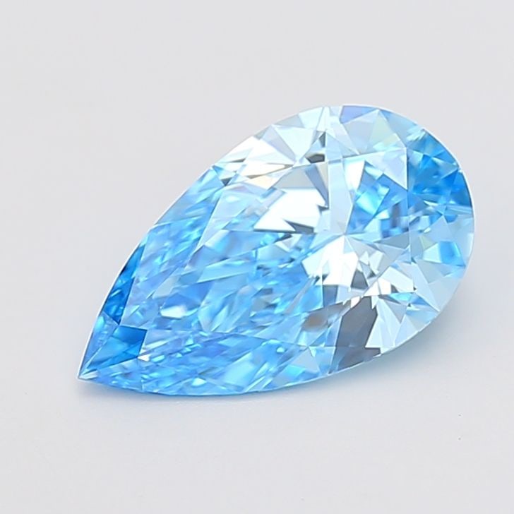 Loose Diamond - PEAR 2.58ct Fancy Vivid Blue VVS2: Loose Diamond - PEAR 2.58ct Fancy Vivid Blue VVS2 Source: This is a real non-mined Diamond that has been grown in a lab Shape: PEAR Carats: 2.58 Color: Fancy Vivid Blue Certification: IGI Video:
