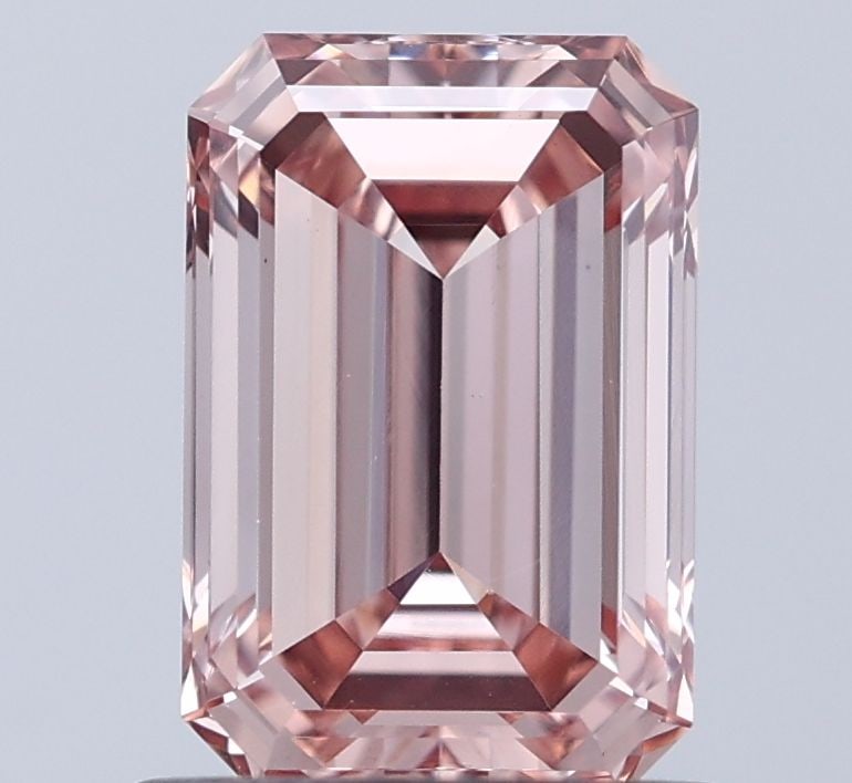 Loose Diamond - EMERALD 1.07ct Fancy Brownish Pink VS1: Loose Diamond - EMERALD 1.07ct Fancy Brownish Pink VS1 Source: This is a real non-mined Diamond that has been grown in a lab Shape: EMERALD Carats: 1.07 Color: Fancy Brownish Pink Certification: IGI V