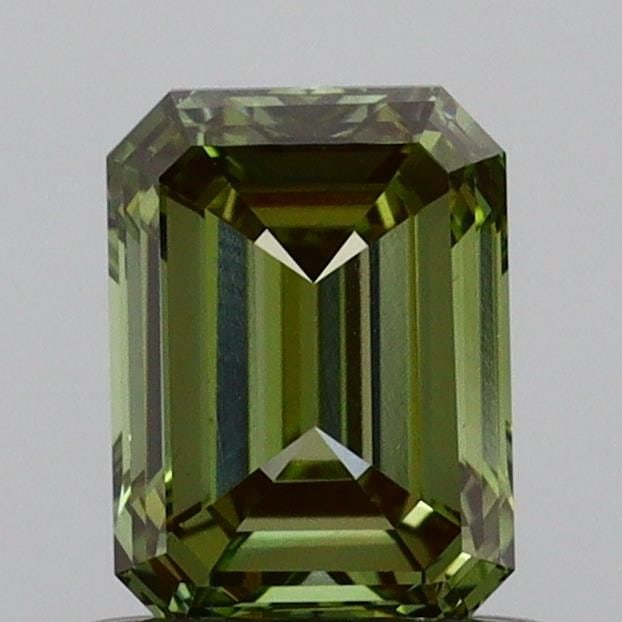 Loose Diamond - EMERALD 0.79ct Fancy Vivid Green VS1: Loose Diamond - EMERALD 0.79ct Fancy Vivid Green VS1 Source: This is a real non-mined Diamond that has been grown in a lab Shape: EMERALD Carats: 0.79 Color: Fancy Vivid Green Certification: IGI Video