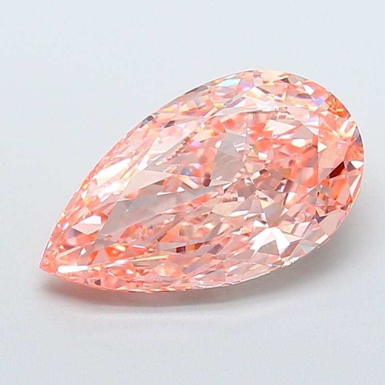 Loose Diamond - PEAR 10.03ct Fancy Vivid Pink VS1: Loose Diamond - PEAR 10.03ct Fancy Vivid Pink VS1 Source: This is a real non-mined Diamond that has been grown in a lab Shape: PEAR Carats: 10.03 Color: Fancy Vivid Pink Certification: IGI Video: