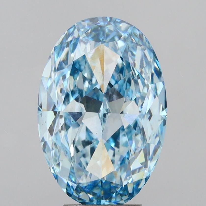 Loose Diamond - OVAL 7.03ct Fancy Vivid Blue VS1: Loose Diamond - OVAL 7.03ct Fancy Vivid Blue VS1 Source: This is a real non-mined Diamond that has been grown in a lab Shape: OVAL Carats: 7.03 Color: Fancy Vivid Blue Certification: IGI Video: