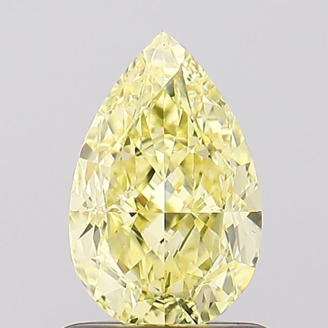 Loose Diamond - PEAR 1.08ct Fancy Yellow VS1: Loose Diamond - PEAR 1.08ct Fancy Yellow VS1 Source: This is a real non-mined Diamond that has been grown in a lab Shape: PEAR Carats: 1.08 Color: Fancy Yellow Certification: IGI Video: