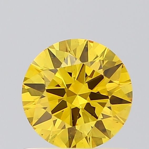Loose Diamond - ROUND 0.61ct Fancy Vivid Yellow VS2: Loose Diamond - ROUND 0.61ct Fancy Vivid Yellow VS2 Source: This is a real non-mined Diamond that has been grown in a lab Shape: ROUND Carats: 0.61 Color: Fancy Vivid Yellow Certification: IGI Video: