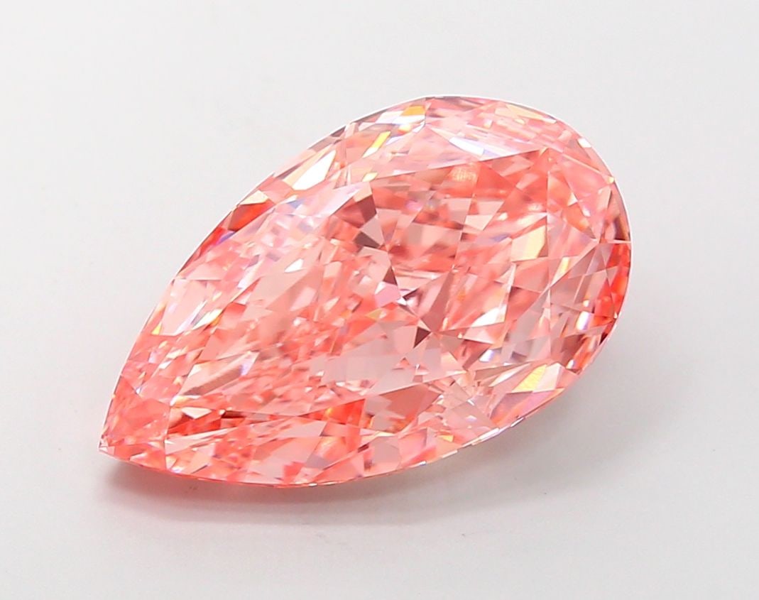 Loose Diamond - PEAR 10.37ct Fancy Vivid Pink VS1: Loose Diamond - PEAR 10.37ct Fancy Vivid Pink VS1 Source: This is a real non-mined Diamond that has been grown in a lab Shape: PEAR Carats: 10.37 Color: Fancy Vivid Pink Certification: IGI Video: