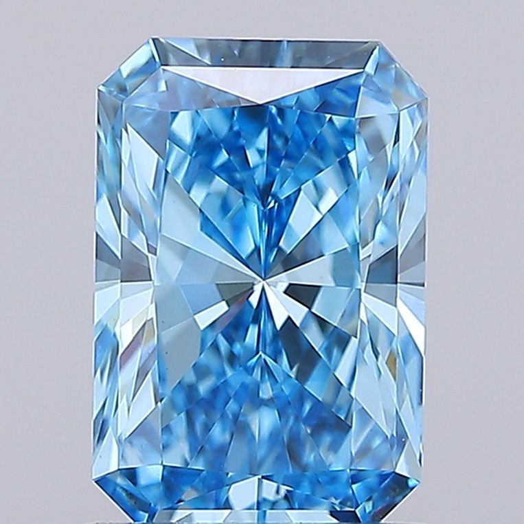 Loose Diamond - RADIANT 1.59ct Fancy Vivid Blue VVS2: Loose Diamond - RADIANT 1.59ct Fancy Vivid Blue VVS2 Source: This is a real non-mined Diamond that has been grown in a lab Shape: RADIANT Carats: 1.59 Color: Fancy Vivid Blue Certification: IGI Video: