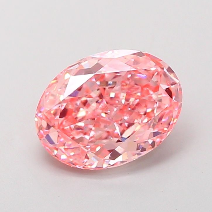 Loose Diamond - OVAL 2.3ct Fancy Vivid Pink VS1: Loose Diamond - OVAL 2.3ct Fancy Vivid Pink VS1 Source: This is a real non-mined Diamond that has been grown in a lab Shape: OVAL Carats: 2.3 Color: Fancy Vivid Pink Certification: IGI Video: