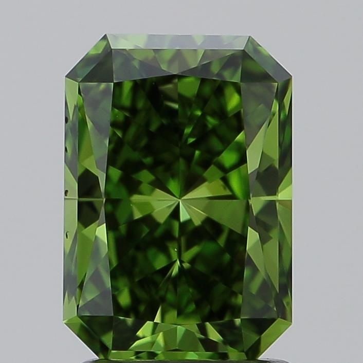 Loose Diamond - RADIANT 1.71ct Fancy Vivid Green IF: Loose Diamond - RADIANT 1.71ct Fancy Vivid Green IF Source: This is a real non-mined Diamond that has been grown in a lab Shape: RADIANT Carats: 1.71 Color: Fancy Vivid Green Certification: IGI Video: