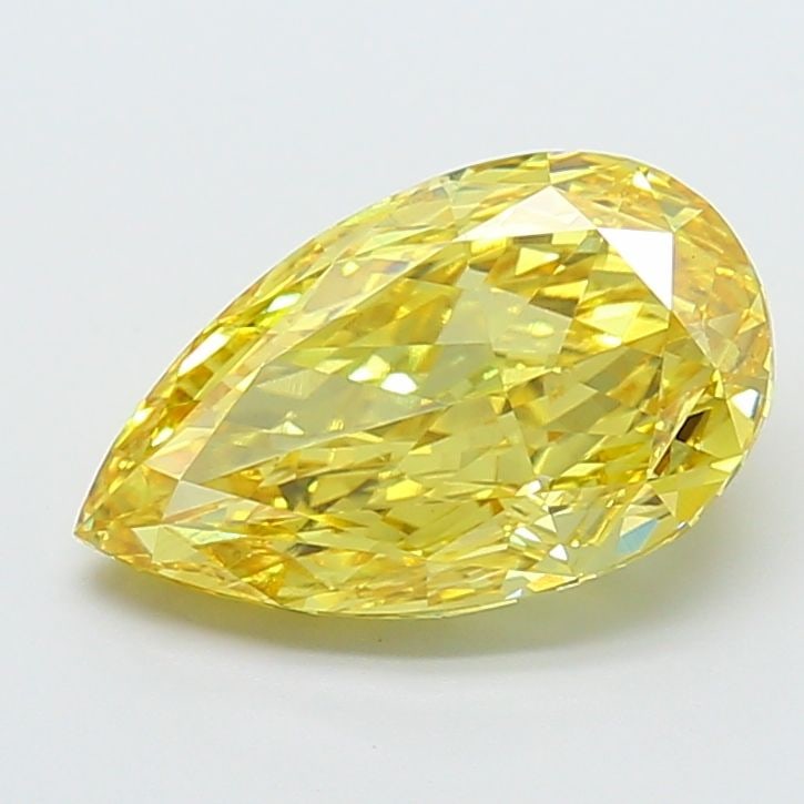 Loose Diamond - PEAR 5.04ct Fancy Vivid Yellow VVS2: Loose Diamond - PEAR 5.04ct Fancy Vivid Yellow VVS2 Source: This is a real non-mined Diamond that has been grown in a lab Shape: PEAR Carats: 5.04 Color: Fancy Vivid Yellow Certification: IGI Video: