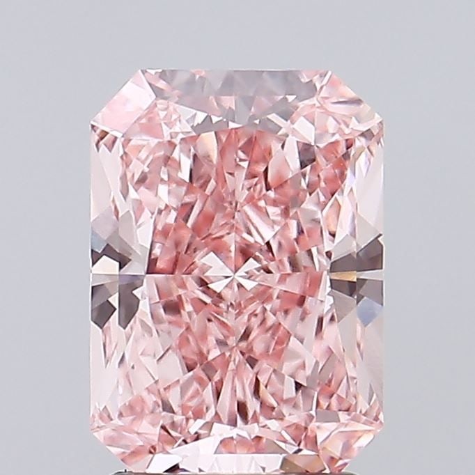 Loose Diamond - RADIANT 2.09ct Fancy Vivid Pink VS1: Loose Diamond - RADIANT 2.09ct Fancy Vivid Pink VS1 Source: This is a real non-mined Diamond that has been grown in a lab Shape: RADIANT Carats: 2.09 Color: Fancy Vivid Pink Certification: IGI Video:
