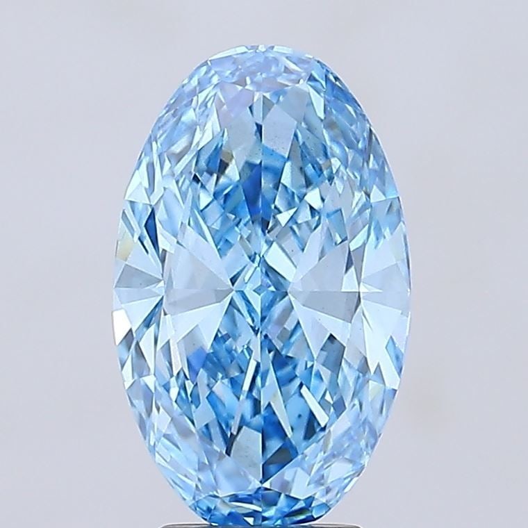 Loose Diamond - OVAL 4.82ct Fancy Vivid Blue VS2: Loose Diamond - OVAL 4.82ct Fancy Vivid Blue VS2 Source: This is a real non-mined Diamond that has been grown in a lab Shape: OVAL Carats: 4.82 Color: Fancy Vivid Blue Certification: IGI Video: