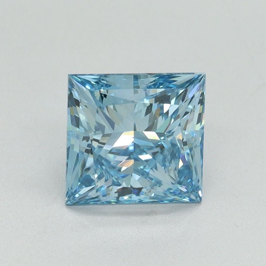 Loose Diamond - PRINCESS 1.53ct Fancy Vivid Blue VS1: Loose Diamond - PRINCESS 1.53ct Fancy Vivid Blue VS1 Source: This is a real non-mined Diamond that has been grown in a lab Shape: PRINCESS Carats: 1.53 Color: Fancy Vivid Blue Certification: IGI Video