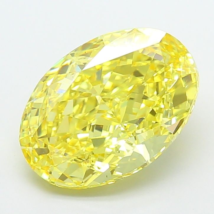 Loose Diamond - OVAL 5.02ct Fancy Vivid Yellow VS1: Loose Diamond - OVAL 5.02ct Fancy Vivid Yellow VS1 Source: This is a real non-mined Diamond that has been grown in a lab Shape: OVAL Carats: 5.02 Color: Fancy Vivid Yellow Certification: IGI Video: