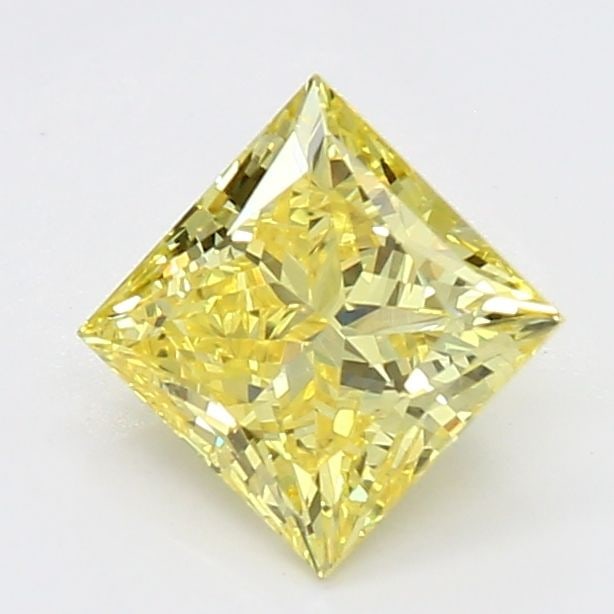 Loose Diamond - PRINCESS 0.73ct Fancy Vivid Yellow VVS2: Loose Diamond - PRINCESS 0.73ct Fancy Vivid Yellow VVS2 Source: This is a real non-mined Diamond that has been grown in a lab Shape: PRINCESS Carats: 0.73 Color: Fancy Vivid Yellow Certification: NONE