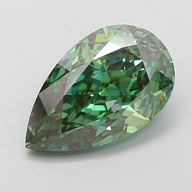 Loose Diamond - PEAR 2.1ct Fancy Vivid Green VS1: Loose Diamond - PEAR 2.1ct Fancy Vivid Green VS1 Source: This is a real non-mined Diamond that has been grown in a lab Shape: PEAR Carats: 2.1 Color: Fancy Vivid Green Certification: IGI Video: