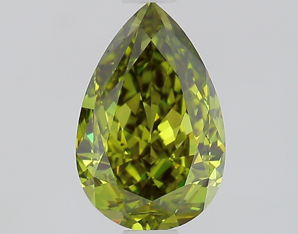 Loose Diamond - PEAR 1.19ct Fancy Vivid Green VS1: Loose Diamond - PEAR 1.19ct Fancy Vivid Green VS1 Source: This is a real non-mined Diamond that has been grown in a lab Shape: PEAR Carats: 1.19 Color: Fancy Vivid Green Certification: IGI Video: