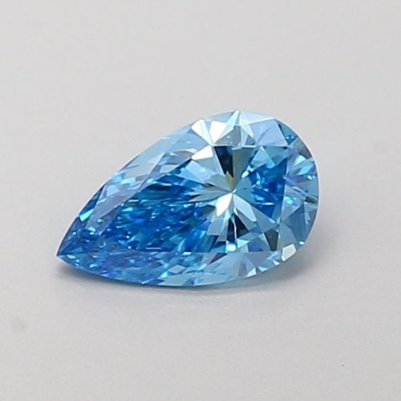 Loose Diamond - PEAR 0.45ct Fancy Vivid Blue VVS2: Loose Diamond - PEAR 0.45ct Fancy Vivid Blue VVS2 Source: This is a real non-mined Diamond that has been grown in a lab Shape: PEAR Carats: 0.45 Color: Fancy Vivid Blue Certification: IGI Video:
