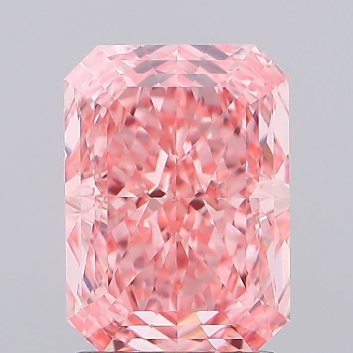 Loose Diamond - RADIANT 2.08ct Fancy Vivid Pink VVS2: Loose Diamond - RADIANT 2.08ct Fancy Vivid Pink VVS2 Source: This is a real non-mined Diamond that has been grown in a lab Shape: RADIANT Carats: 2.08 Color: Fancy Vivid Pink Certification: IGI Video: