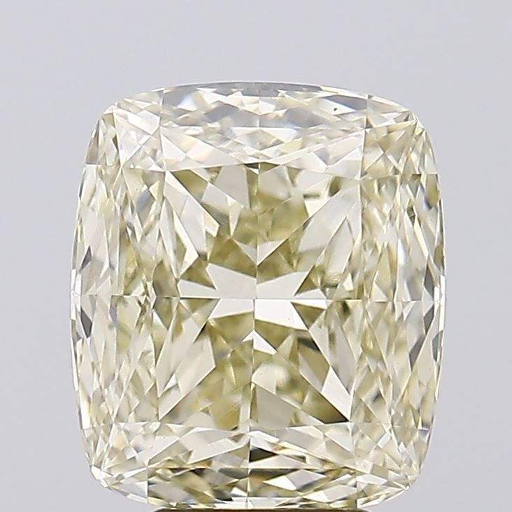 Loose Diamond - CUSHION MODIFIED 5.08ct Fancy Light Yellow VVS2: Loose Diamond - CUSHION MODIFIED 5.08ct Fancy Light Yellow VVS2 Source: This is a real non-mined Diamond that has been grown in a lab Shape: CUSHION MODIFIED Carats: 5.08 Color: Fancy Light Yellow Cer