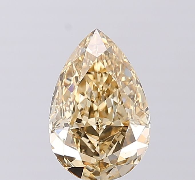 Loose Diamond - PEAR 1.53ct Fancy Yellow VS1: Loose Diamond - PEAR 1.53ct Fancy Yellow VS1 Source: This is a real non-mined Diamond that has been grown in a lab Shape: PEAR Carats: 1.53 Color: Fancy Yellow Certification: IGI Video: