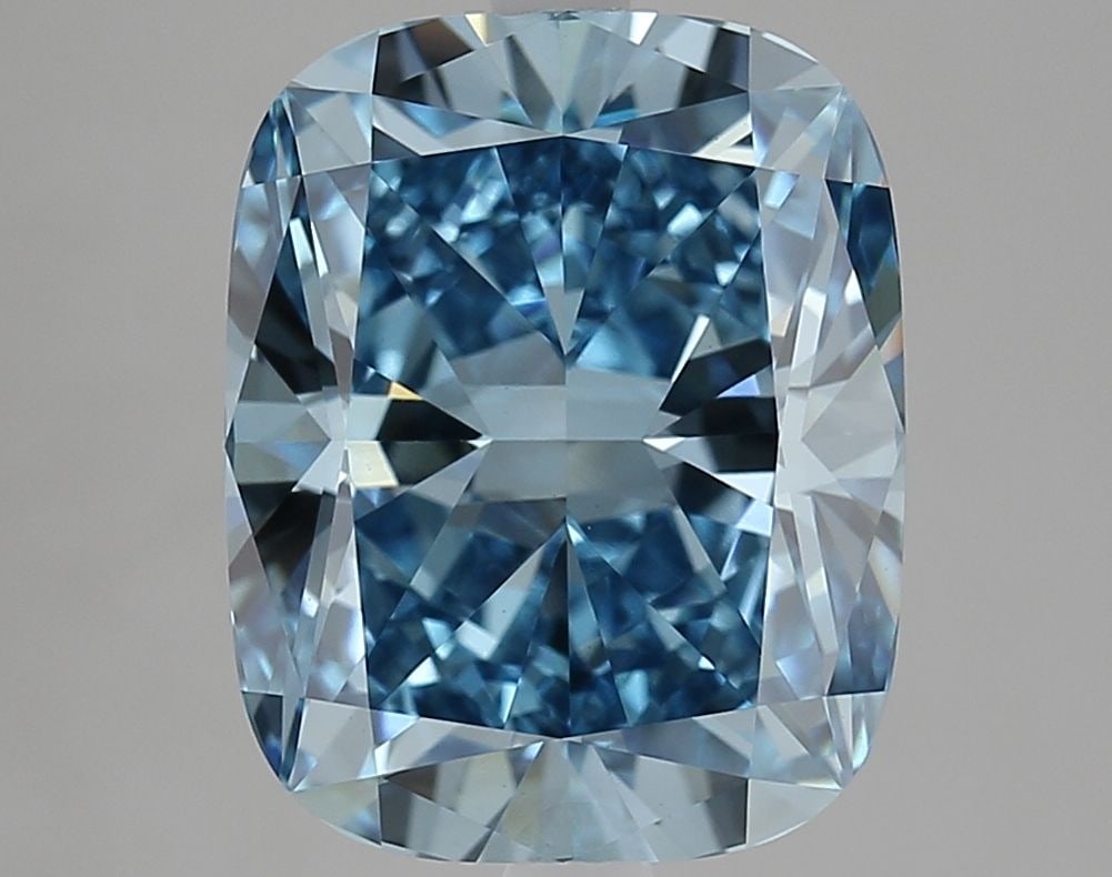 Loose Diamond - CUSHION MODIFIED 5.18ct Fancy Vivid Blue VVS2: Loose Diamond - CUSHION MODIFIED 5.18ct Fancy Vivid Blue VVS2 Source: This is a real non-mined Diamond that has been grown in a lab Shape: CUSHION MODIFIED Carats: 5.18 Color: Fancy Vivid Blue Certifi