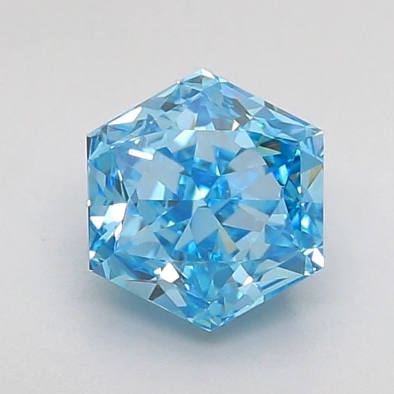 Loose Diamond - HEXAGONAL 1.0ct Fancy Vivid Blue VS1: Loose Diamond - HEXAGONAL 1.0ct Fancy Vivid Blue VS1 Source: This is a real non-mined Diamond that has been grown in a lab Shape: HEXAGONAL Carats: 1.0 Color: Fancy Vivid Blue Certification: IGI Video
