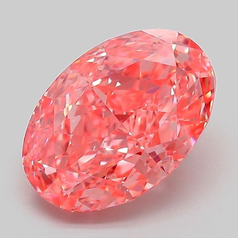 Loose Diamond - OVAL 3.05ct Fancy Vivid Pink VVS2: Loose Diamond - OVAL 3.05ct Fancy Vivid Pink VVS2 Source: This is a real non-mined Diamond that has been grown in a lab Shape: OVAL Carats: 3.05 Color: Fancy Vivid Pink Certification: IGI Video: