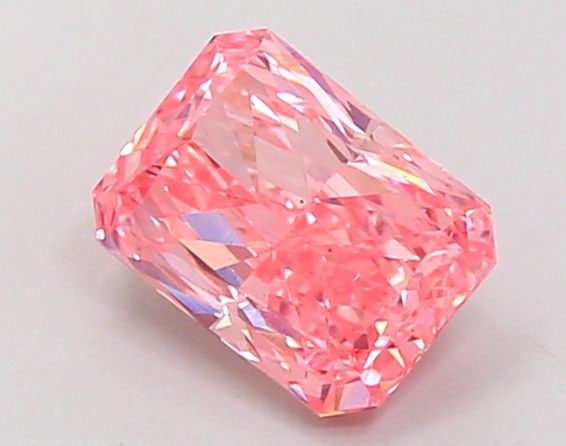 Loose Diamond - RADIANT 1.03ct Fancy Vivid Pink VS2: Loose Diamond - RADIANT 1.03ct Fancy Vivid Pink VS2 Source: This is a real non-mined Diamond that has been grown in a lab Shape: RADIANT Carats: 1.03 Color: Fancy Vivid Pink Certification: IGI Video: