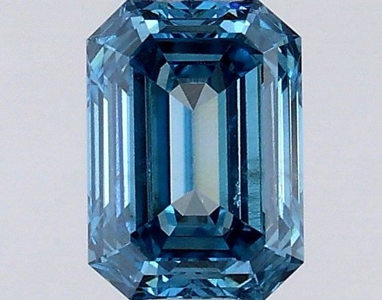 Loose Diamond - EMERALD 0.54ct Fancy Vivid Blue VS2: Loose Diamond - EMERALD 0.54ct Fancy Vivid Blue VS2 Source: This is a real non-mined Diamond that has been grown in a lab Shape: EMERALD Carats: 0.54 Color: Fancy Vivid Blue Certification: IGI Video: