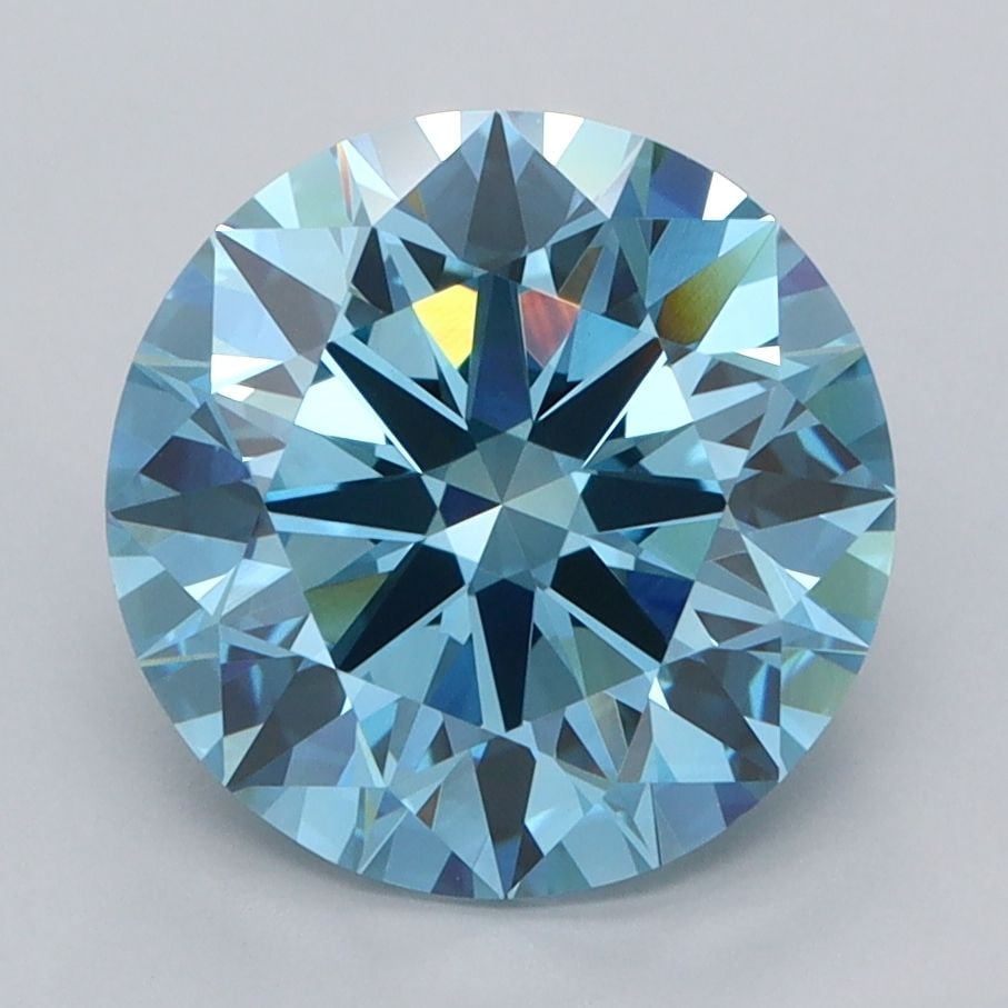 Ideal Loose Diamond - ROUND 3.56ct Fancy Vivid Blue VVS2: Ideal Loose Diamond - ROUND 3.56ct Fancy Vivid Blue VVS2 Source: This is a real non-mined Diamond that has been grown in a lab Shape: ROUND Carats: 3.56 Color: Fancy Vivid Blue Certification: IGI Vide