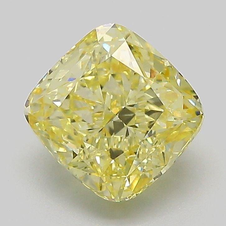 Loose Diamond - CUSHION MODIFIED 2.08ct Fancy Intense Yellow VS1: Loose Diamond - CUSHION MODIFIED 2.08ct Fancy Intense Yellow VS1 Source: This is a real non-mined Diamond that has been grown in a lab Shape: CUSHION MODIFIED Carats: 2.08 Color: Fancy Intense Yellow 