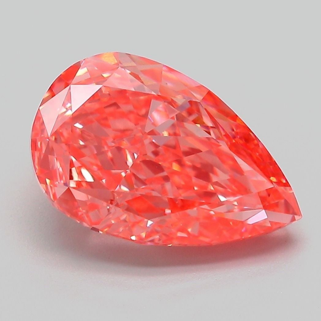 Loose Diamond - PEAR 4.21ct Fancy Vivid Pink VVS2: Loose Diamond - PEAR 4.21ct Fancy Vivid Pink VVS2 Source: This is a real non-mined Diamond that has been grown in a lab Shape: PEAR Carats: 4.21 Color: Fancy Vivid Pink Certification: IGI Video: