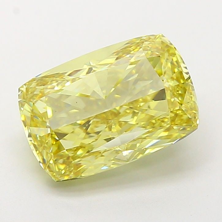 Loose Diamond - CUSHION MODIFIED 5.01ct Fancy Intense Yellow VS1: Loose Diamond - CUSHION MODIFIED 5.01ct Fancy Intense Yellow VS1 Source: This is a real non-mined Diamond that has been grown in a lab Shape: CUSHION MODIFIED Carats: 5.01 Color: Fancy Intense Yellow 