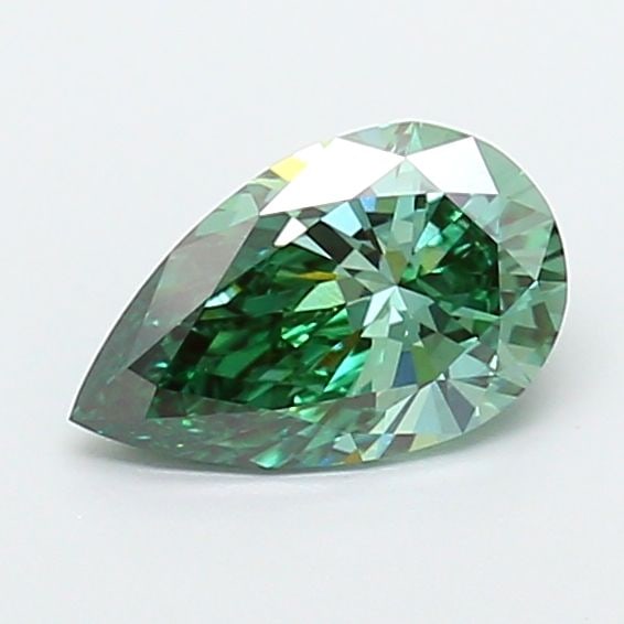 Loose Diamond - PEAR 1.55ct Fancy Vivid Green VS1: Loose Diamond - PEAR 1.55ct Fancy Vivid Green VS1 Source: This is a real non-mined Diamond that has been grown in a lab Shape: PEAR Carats: 1.55 Color: Fancy Vivid Green Certification: IGI Video: