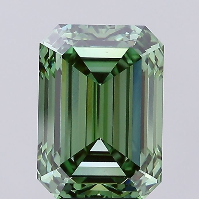 Loose Diamond - EMERALD 5.04ct Fancy Vivid Green VS1: Loose Diamond - EMERALD 5.04ct Fancy Vivid Green VS1 Source: This is a real non-mined Diamond that has been grown in a lab Shape: EMERALD Carats: 5.04 Color: Fancy Vivid Green Certification: IGI Video