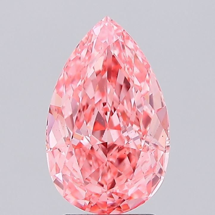 Loose Diamond - PEAR 3.11ct Fancy Vivid Pink VS2: Loose Diamond - PEAR 3.11ct Fancy Vivid Pink VS2 Source: This is a real non-mined Diamond that has been grown in a lab Shape: PEAR Carats: 3.11 Color: Fancy Vivid Pink Certification: IGI Video:
